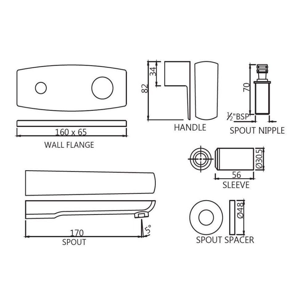 Kubix Prime Inwall Built In Stop Valve With Spout Jaquar Global