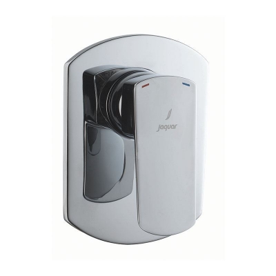 الصورة: مجموعة الأجزاء المكشوفة لمحبس يدوي مدمج في الحائط بذراع واحد - كروم