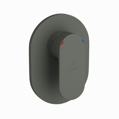 الصورة: مجموعة الأجزاء المكشوفة لمحبس يدوي مدمج في الحائط بذراع واحد - جرافيت