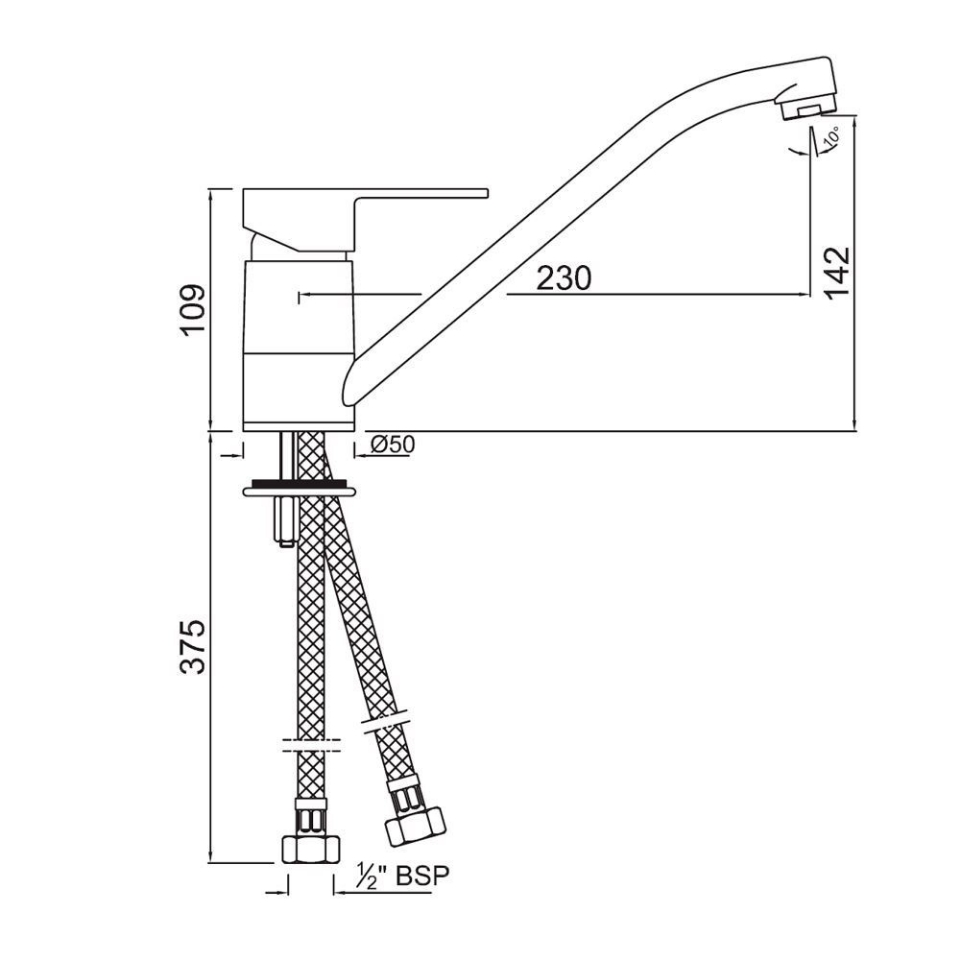 Jaquar Faucets, Fusion, FUS29173B Single Lever Sink Mixer Price