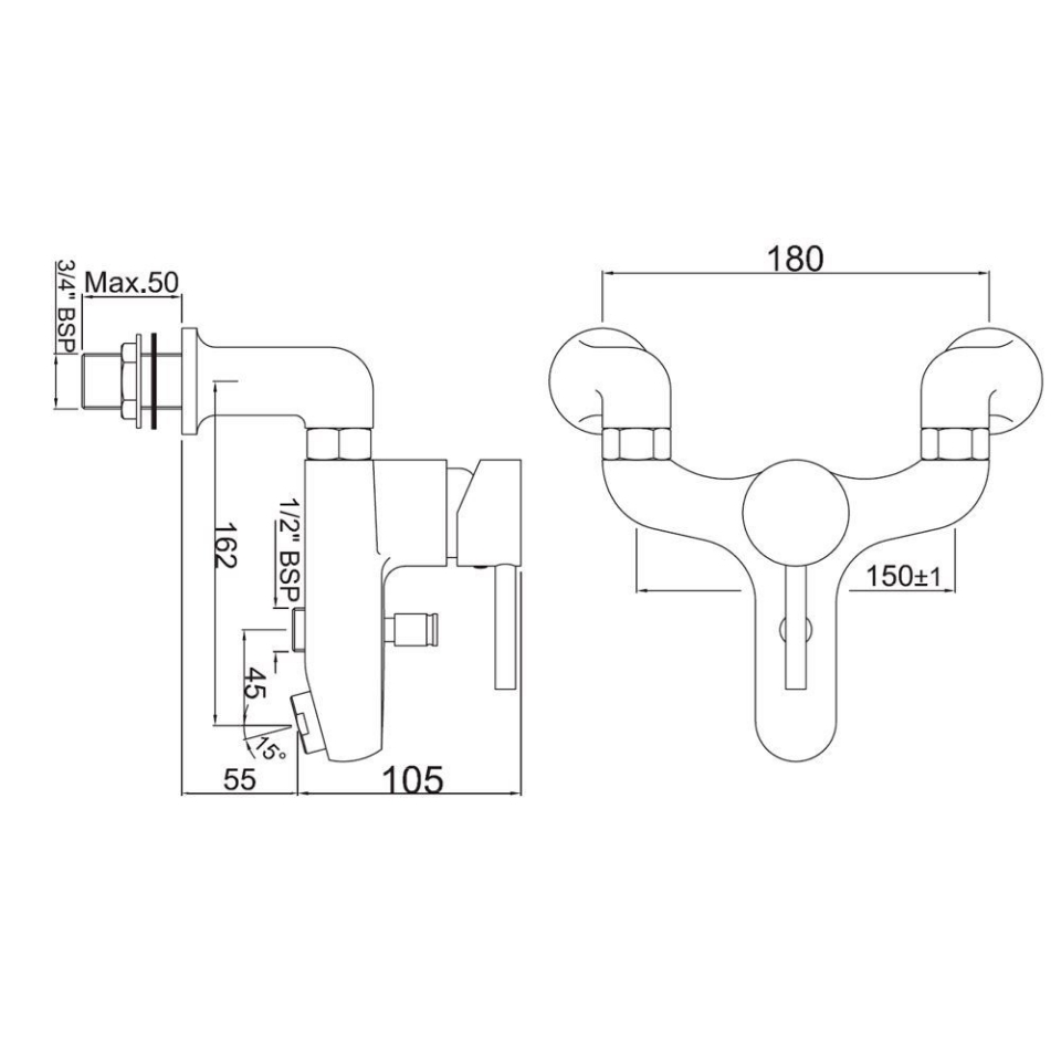 Florentine Lever Deck Mounted Bath Shower Mixer Jaquar Global