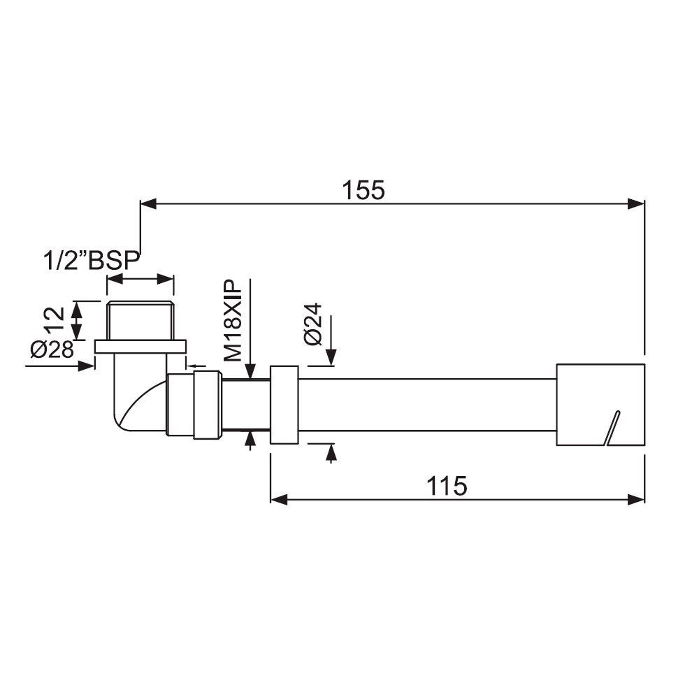 Back Inlet Urinal Spreader - Slap Fixing | Jaquar Global