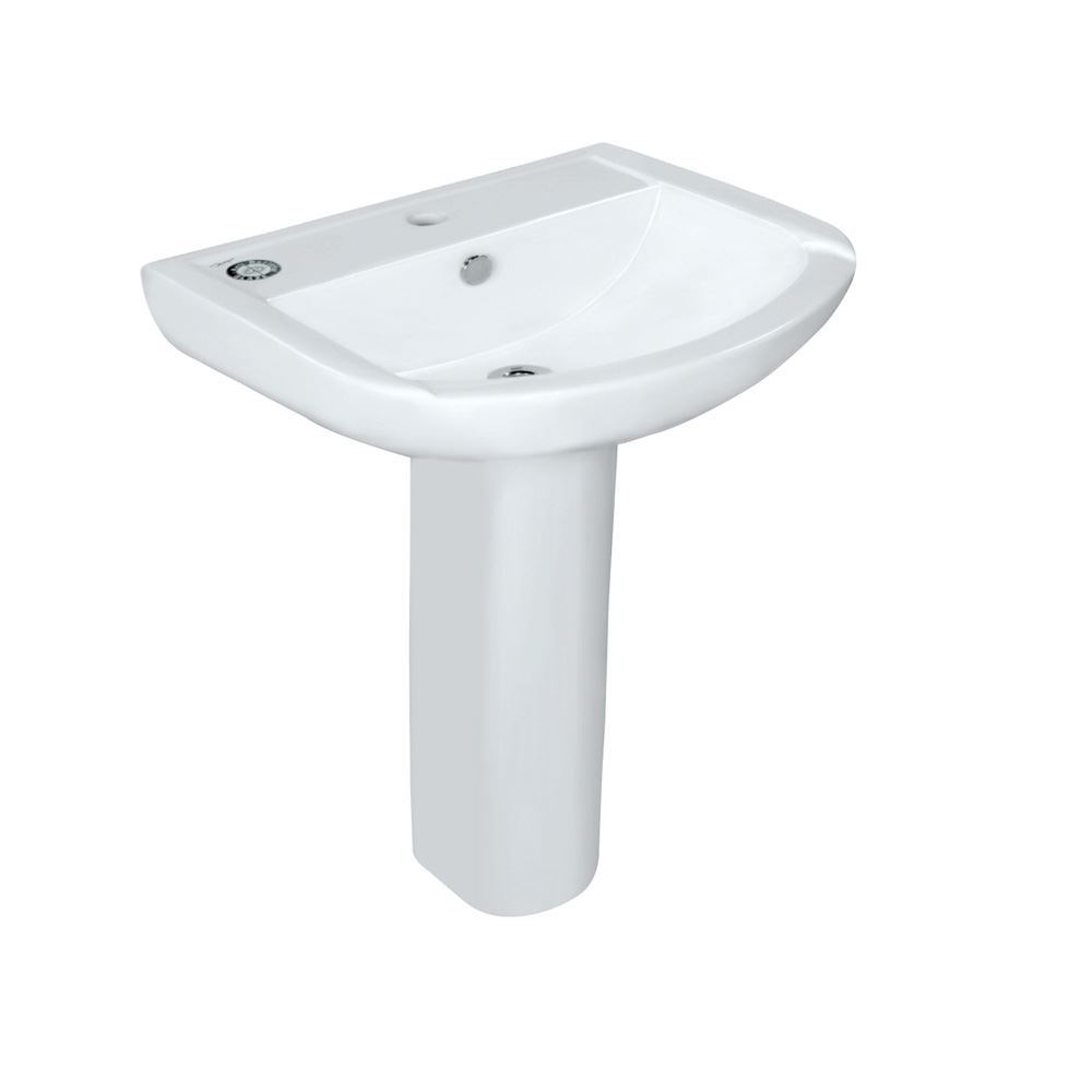 Jaquar Sanitaryware, Aria, WASH BASIN WITH FULL PEDESTAL ARSWHT