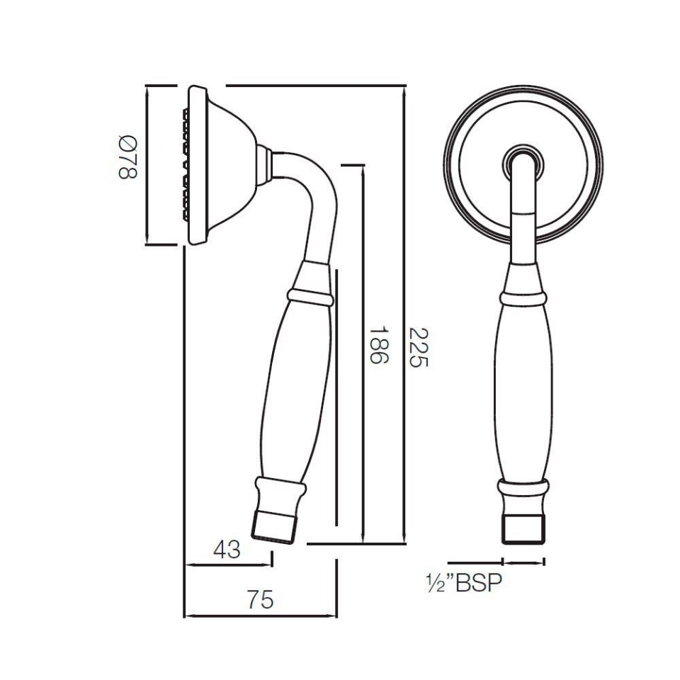 Showers Hand Shower Single Flow Hand Shower Cat. No. HSH1781 Jaquar Global