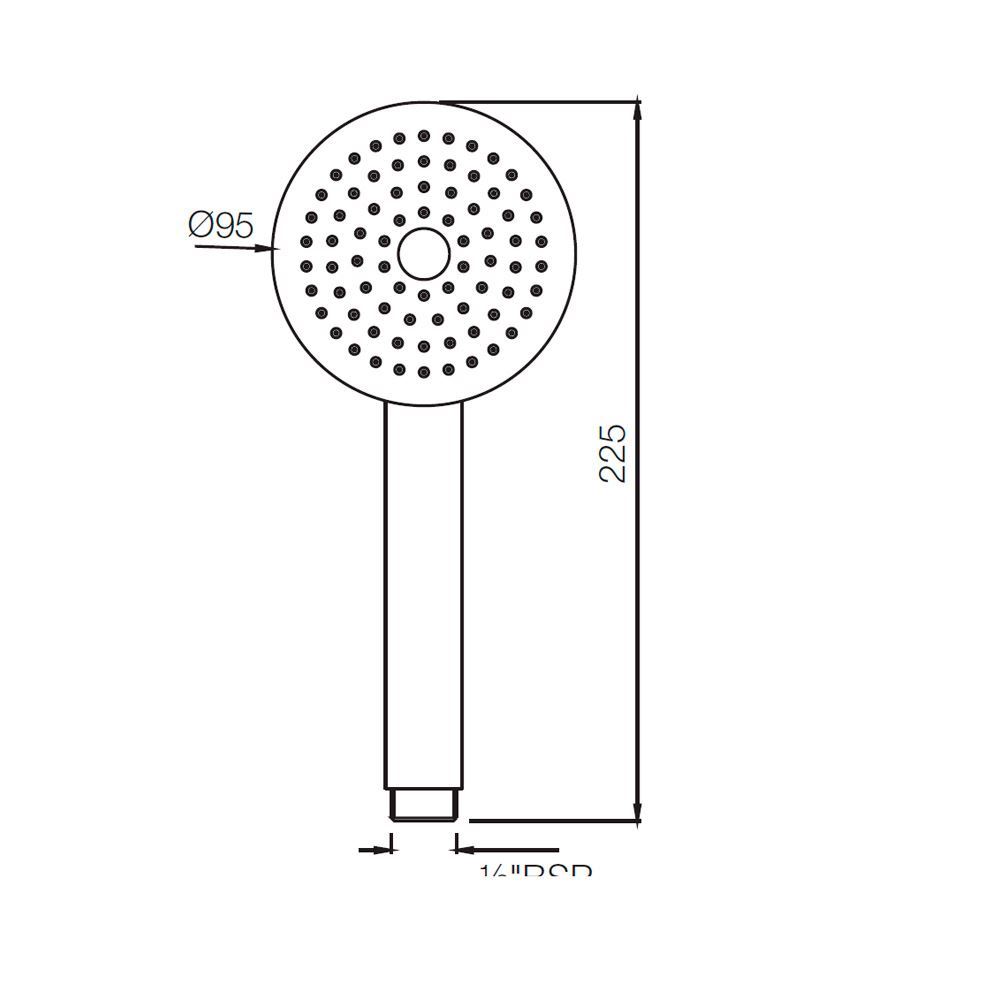 95mm Round Shaped Single Function Hand Shower | Jaquar Global