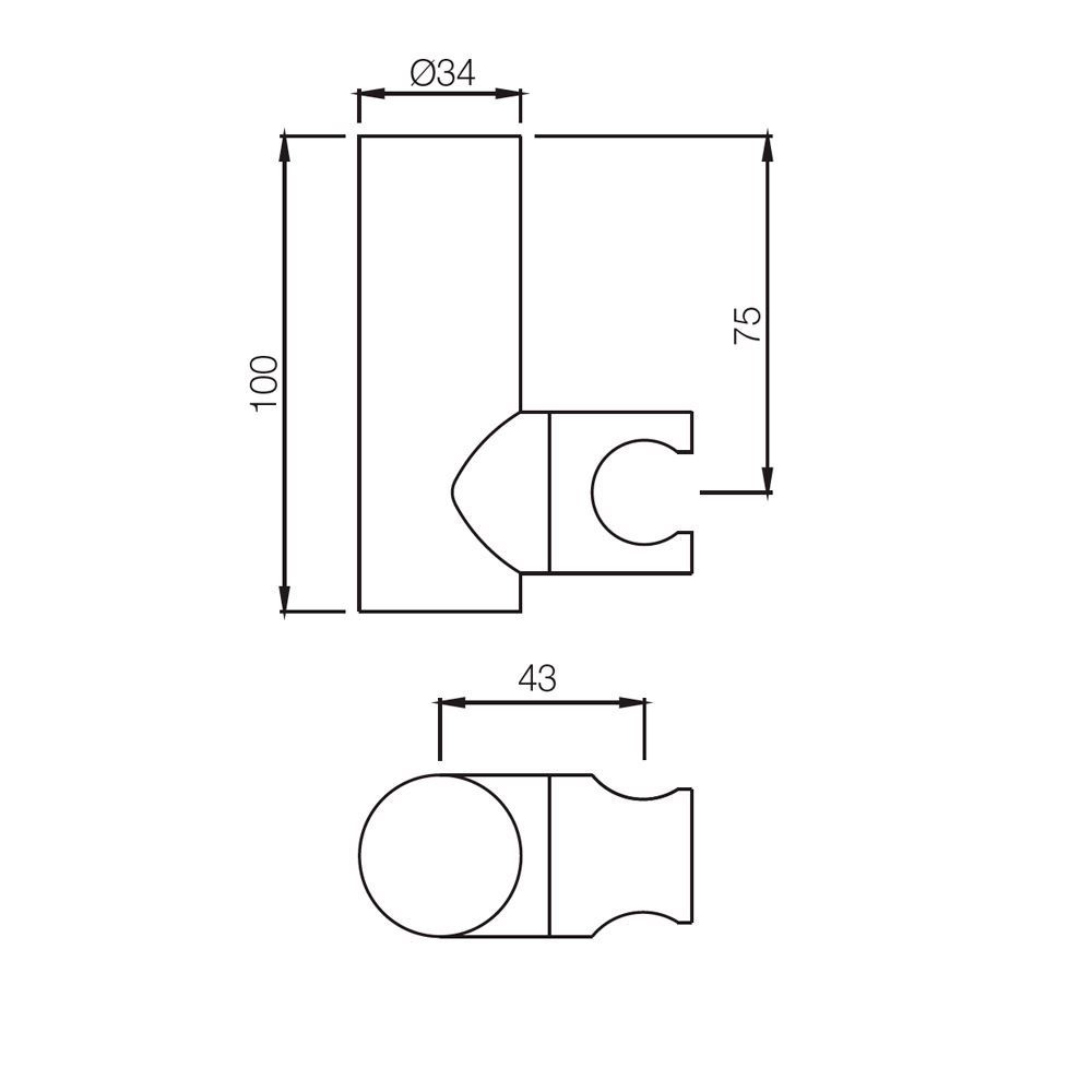 Shower Accessories Premium Wall Bracket Jaquar Global