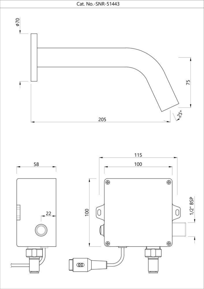 Blush Wall Mounted Sensor Automatic Faucet | Jaquar Global