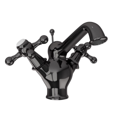 الصورة: خلاط مغسلة أرضية له تصريف منبثق - كروم أسود