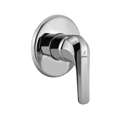 الصورة: مجموعة الأجزاء المكشوفة لمحبس يدوي مدمج في الحائط بذراع واحد