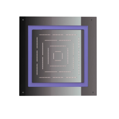 Picture of Douche à fonction unique de forme carrée Maze Prime - Chrome noir