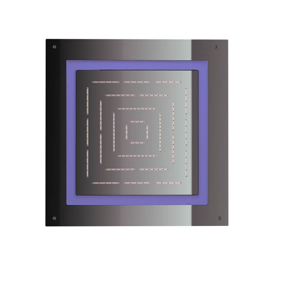 Picture of Maze Prime Square Shape Single Function Shower - Black Chrome