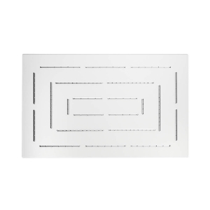 Picture of Single Function Rectangular Shape Maze Overhead Shower - White Matt