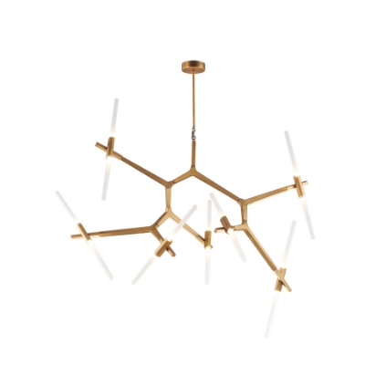 الصورة: مصباح نجفة مدلاة من الزجاج المصنفر