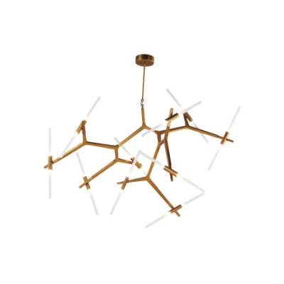 الصورة: مصباح نجفة مدلاة من الزجاج المصنفر