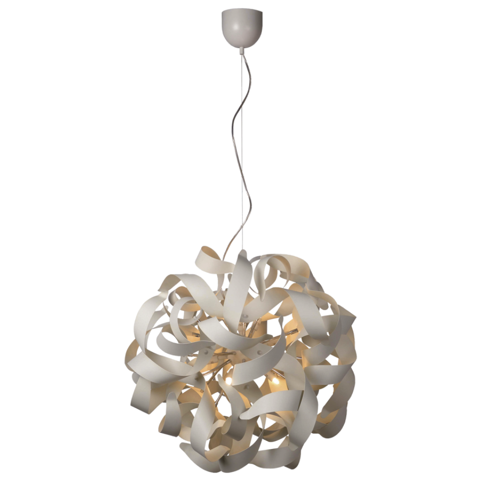 صورة مصباح نجفة بسلاسل منحنية من 12 مصباحًا