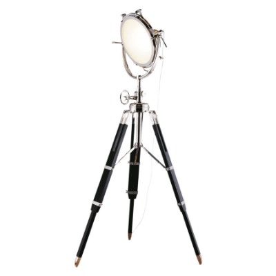 الصورة: مصباح أرضي ظلي من القماش بمصباح واحد