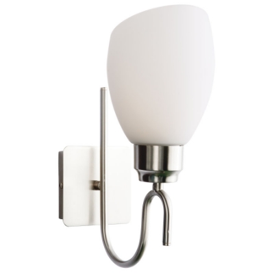 الصورة: مصباح حائط كروي من الأوبال بمصباح واحد