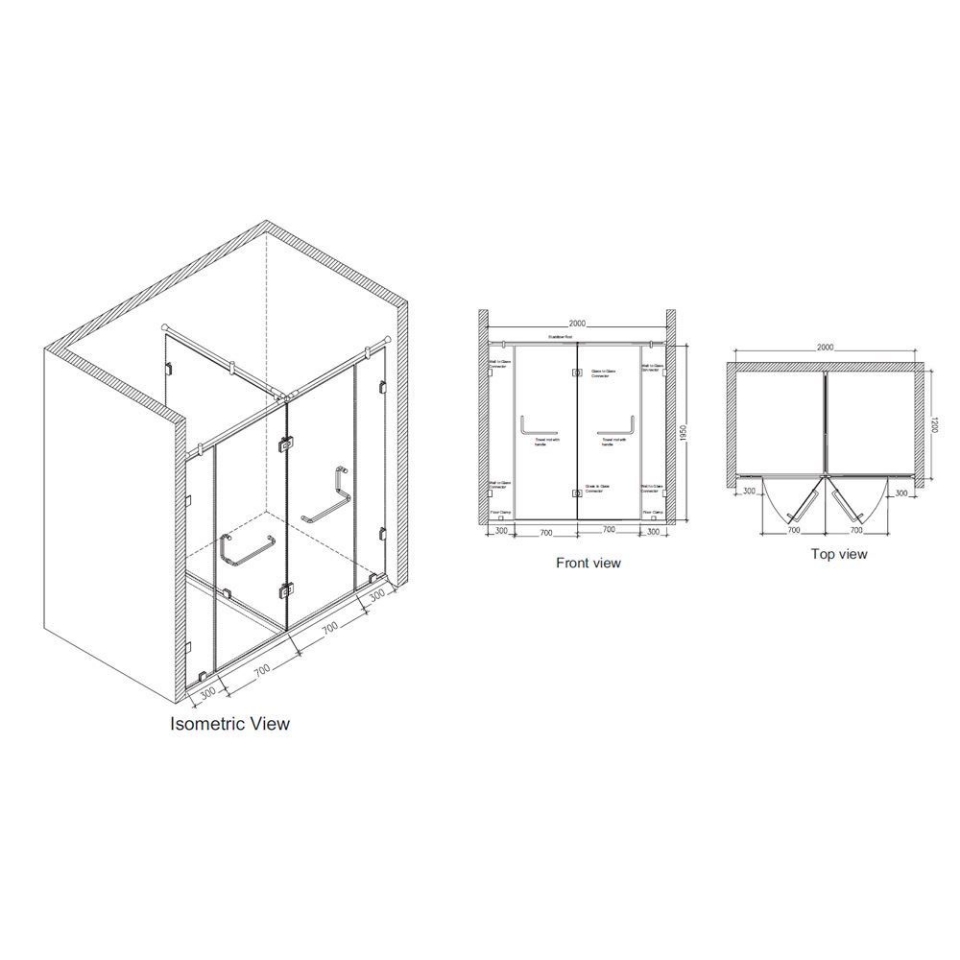 Jaquar Shower Enclosure, Frameless, IARA 1850R Price Jaquar Global