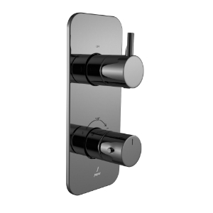 Picture of Aquamax Thermostatic Shower Mixer with 2-way diverter - Black Chrome