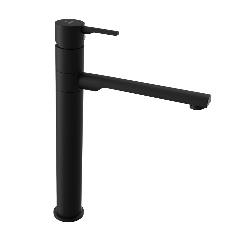 Picture of Single Lever High Neck Basin Mixer  - Black Matt