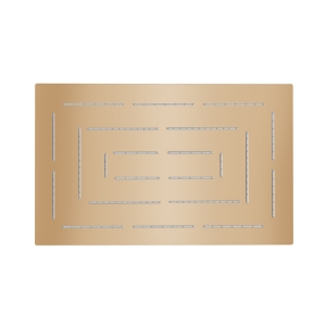 Picture of Single Function Rectangular Shape Maze Overhead Shower - Auric Gold