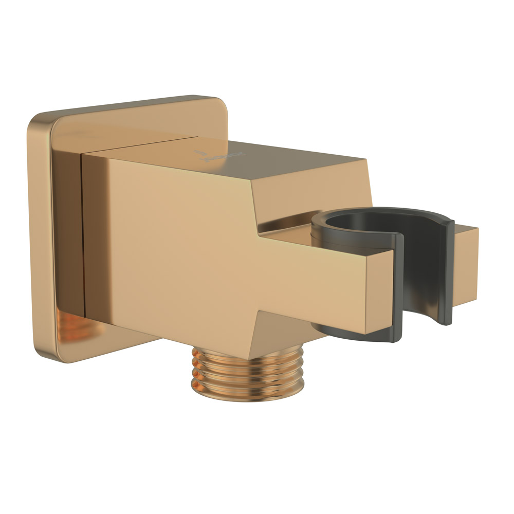 Square Auric Gold Hand Shower Wall Outlet | Jaquar Global