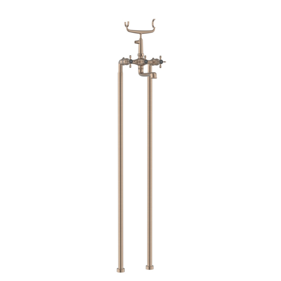 Picture of Bath & Shower Mixer with Telephone Shower Crutch - Gold Dust
