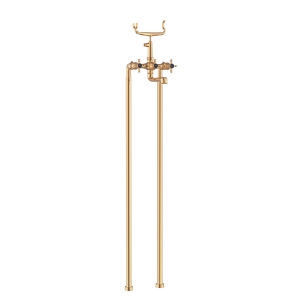 Picture of Bath & Shower Mixer with Telephone Shower Crutch - Auric Gold