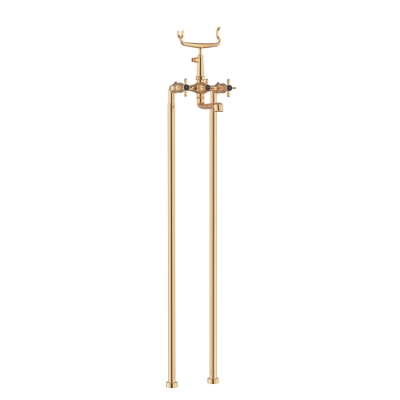 Picture of Bath & Shower Mixer with Telephone Shower Crutch - Auric Gold
