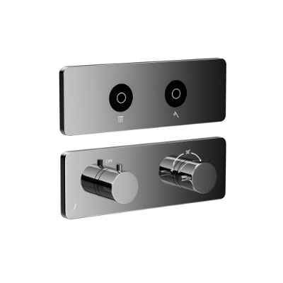 الصورة: مجموعة الأجزاء المكشوفة لنظام شاور كلاود باللمس بمخرجين - كروم