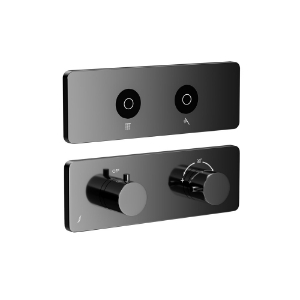 Picture of Exposed Part Kit of QLOUD Touch Shower System with 2 outlets - Black Chrome