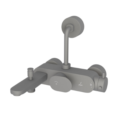 الصورة: خلاط حمام وشاور حراري مكشوف بنظام 3 في 1 - جرافيت