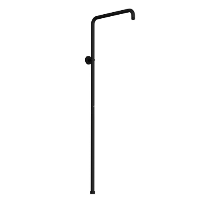 الصورة: ماسورة شاور مكشوفة على شكل حرف L - أسود مطفي