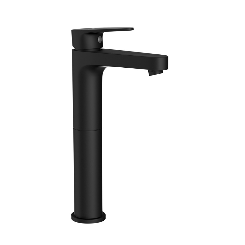 Single Lever High Neck Basin Mixer Black Matt Jaquar Global