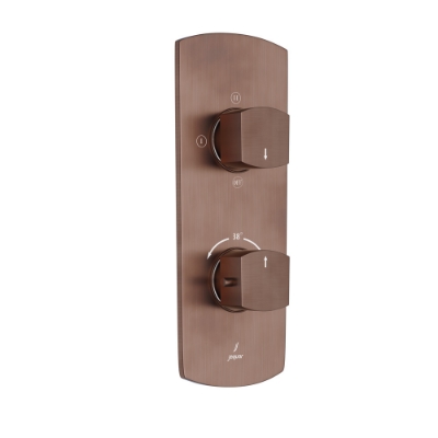 Picture of Mitigeur thermostatique de douche Aquamax avec inverseur 3 voies - Cuivre antique