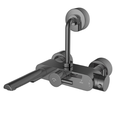 الصورة: خلاط حمام وشاور حراري مكشوف - كروم أسود