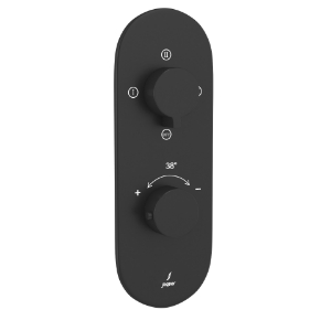 Picture of Mitigeur thermostatique de douche Aquamax avec inverseur 3 voies - Noir Mat