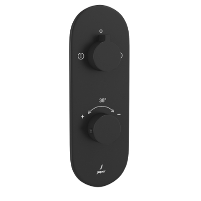 الصورة: خلاط شاور حراري أكواماكس - أسود مطفي