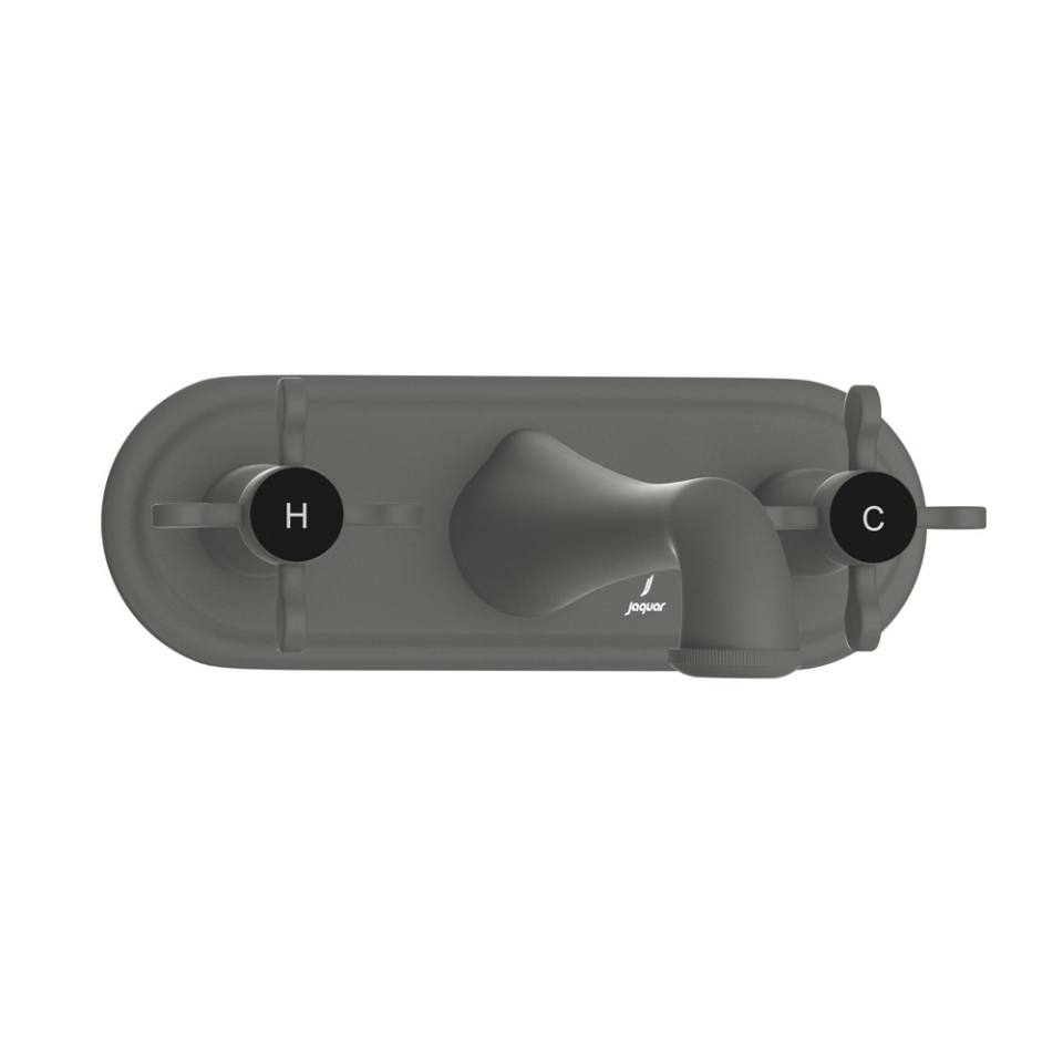 صورة خلاط مغسلة بثلاث فتحات مركّب على الحائط - جرافيت