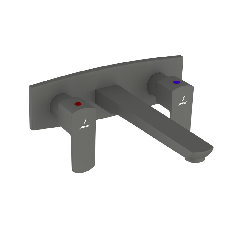 صورة خلاط مغسلة بثلاث فتحات مركّب على الحائط - جرافيت