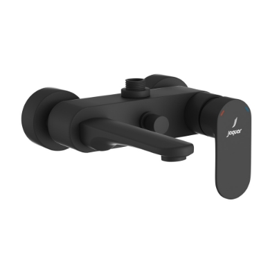 الصورة: خلاط حمام وشاور بذراع واحد - أسود مطفي