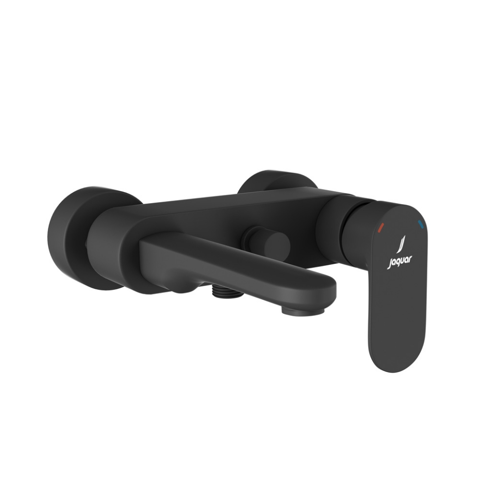 صورة خلاط حمام وشاور بذراع واحد - أسود مطفي