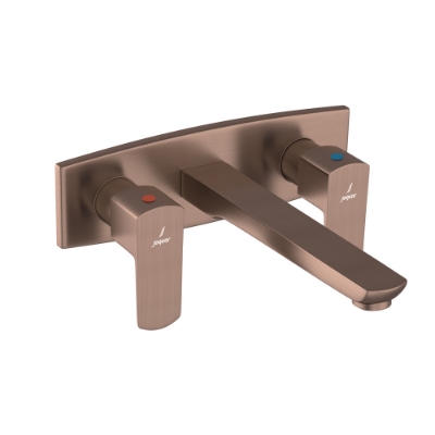 الصورة: خلاط مغسلة بثلاث فتحات مركّب على الحائط - نحاس معتق