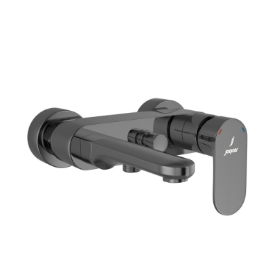 الصورة: خلاط حمام وشاور بذراع واحد - كروم أسود