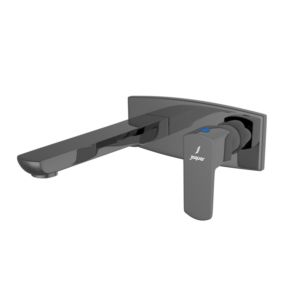 صورة الأجزاء المكشوفة لمحبس الإيقاف المفرد المدمج في الحائط - كروم أسود