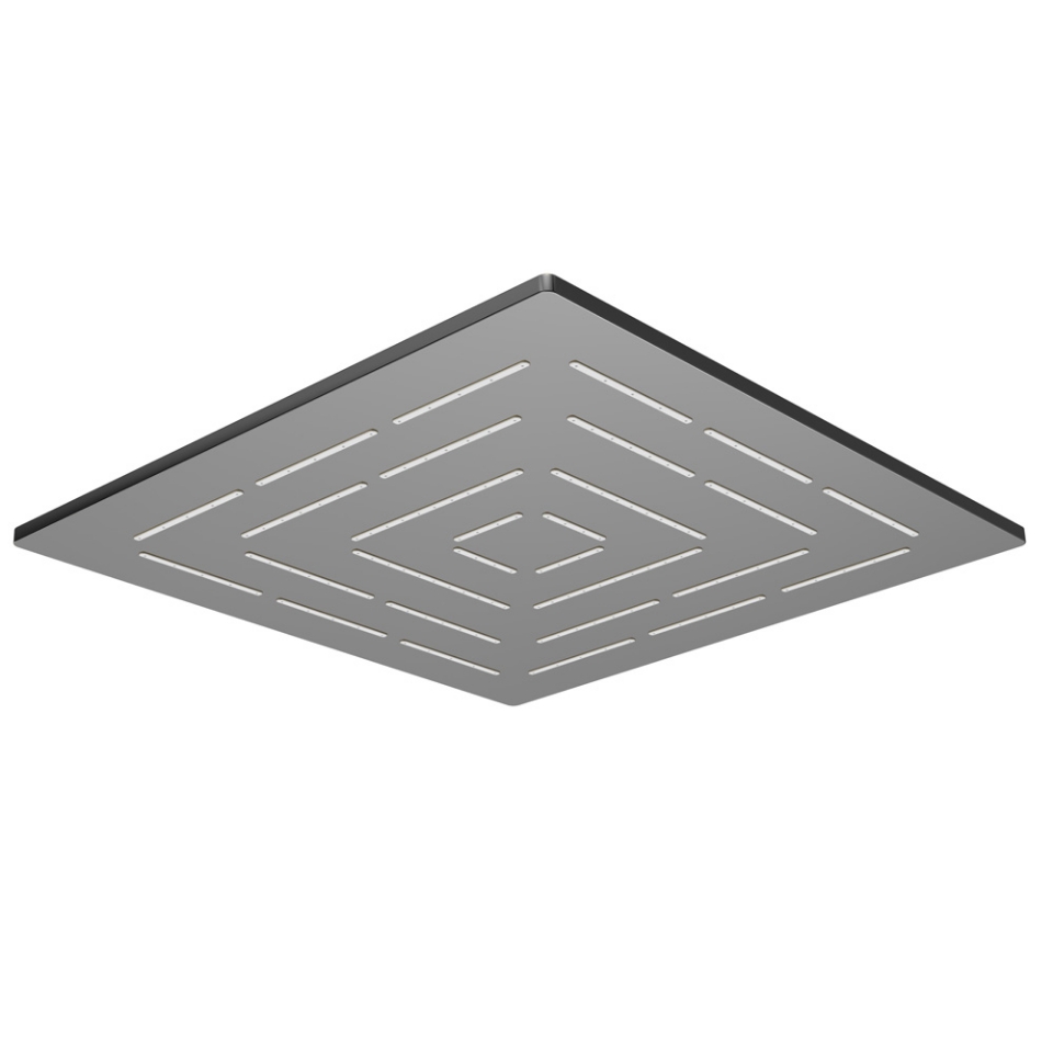 صورة شاور علوي ميز مربع - كروم أسود