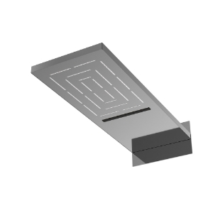 Picture of Waterfall Overhead Shower - Black Chrome