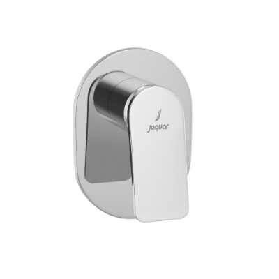 الصورة: مجموعة الأجزاء المكشوفة لمحبس يدوي مدمج في الحائط بذراع واحد - كروم