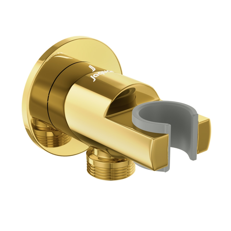 صورة مخرج حائط مستدير - ذهبي لامع PVD