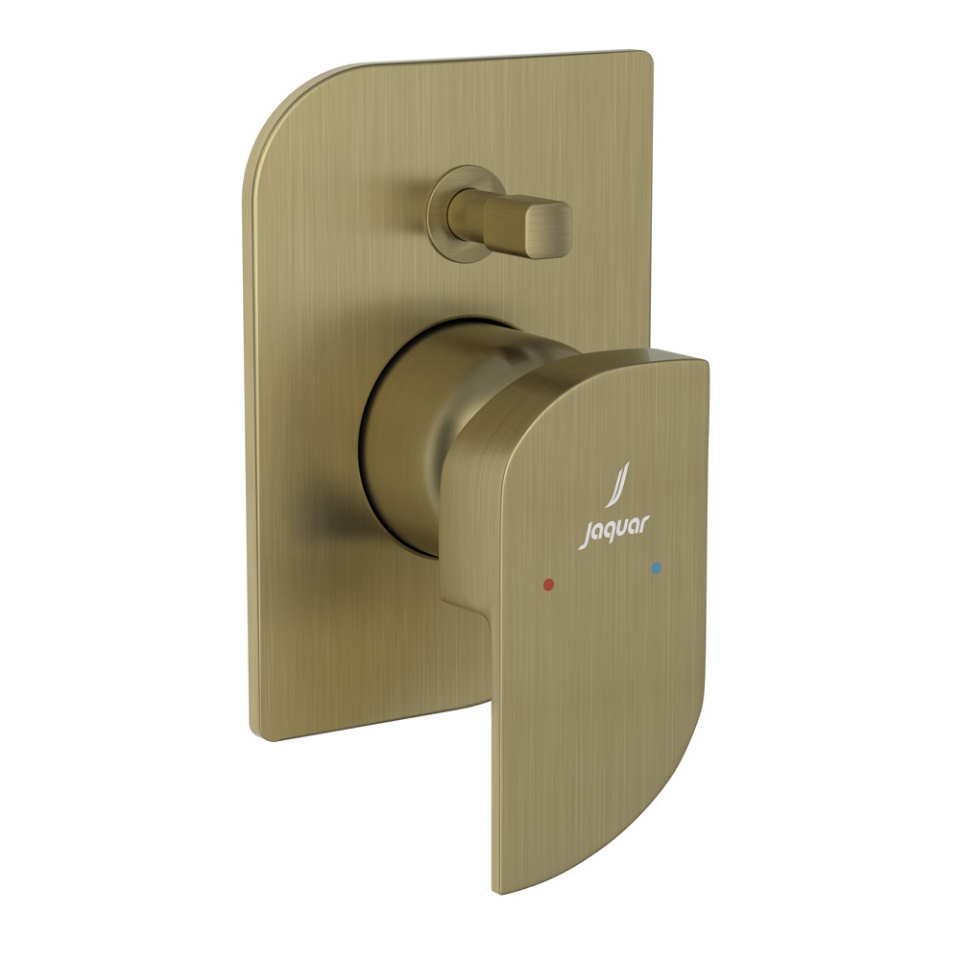 صورة مجموعة الأجزاء المكشوفة من محول داخل الحائط عالي التدفق بذراع واحد - برونز معتق